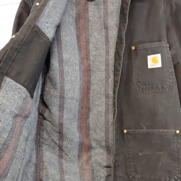 Carhartt Men's Wool Lined Chore Jacket Black 42 - Picture 4 of 6